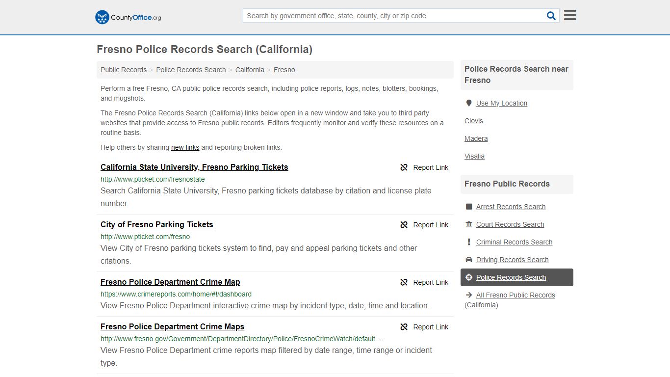 Police Records Search - Fresno, CA (Accidents & Arrest Records)